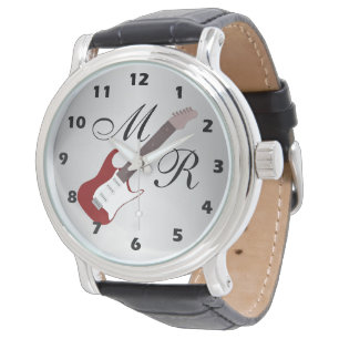 Red Electric Guitar Watch Armbandsur
