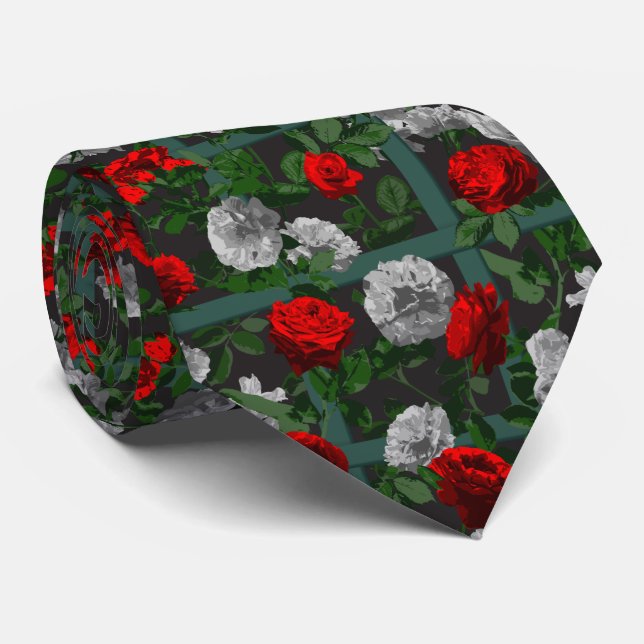 Red Elegant Blommigt Ro Slips (Rullad)