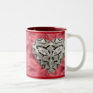 Red Elegant Designer Heart Mugg