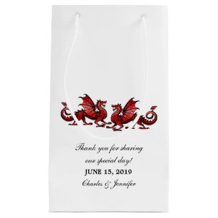 Red Elegant Dragons Bröllop Gift Bag