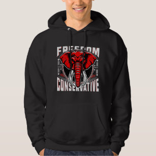 Red Elephant Faith Family Freedom Konservativ Hoodie