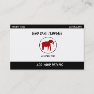 Red Elephant Logotyp Visitkort