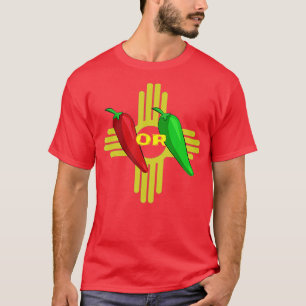 Red eller Grönt Chile Hatch New mexico Zia 1 T Shirt