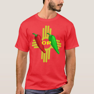 Red eller Grönt Chile Hatch New mexico Zia 1 T Shirt