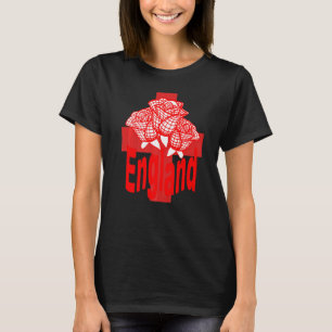 Red England Text isolerad St George Kor och Ro T Shirt