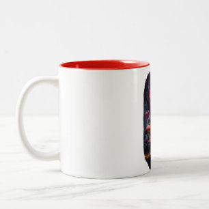 Red Ether Mushroom Skull Mugg