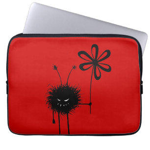 Red Evil Flower Kryp Laptop Sleeve