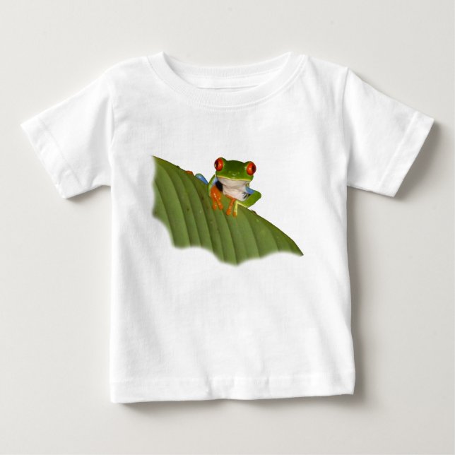 Red Eyed Gaudy Frog Baby T-shirt (Framsida)