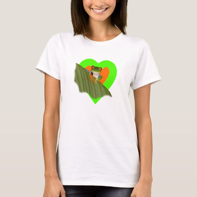 Red Eyed Gaudy Frog Småbarn Sleeve T-shirt (Framsida)