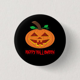 Red Eyed Happy halloween Pumpkin Button Badge Knapp