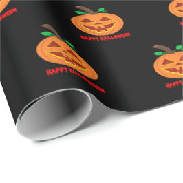 Red Eyed Happy halloween Pumpkin Wrapping Papper Presentpapper