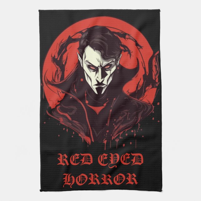 Red-Eyed Horror Kökshandduk (Vertikal)