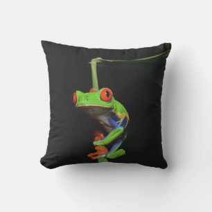 Red Eyed Payed Frog Kudde