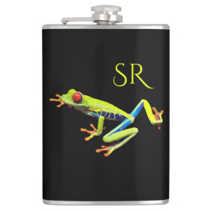 Red Eyed Payed Träd Frog Monogram Fickplunta