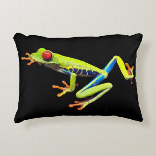 Red Eyed Payed Träd Frog Prydnadskudde