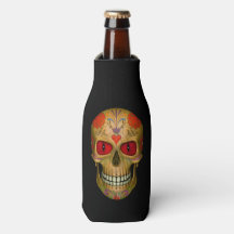 Red Eyed Sugar Skull Zombie Flaska Cooler