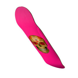 Red Eyed Sugar Skull Zombie Shock rosa Skateboard