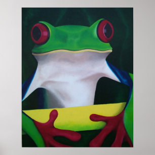 Red Eyed Träd Frog Poster
