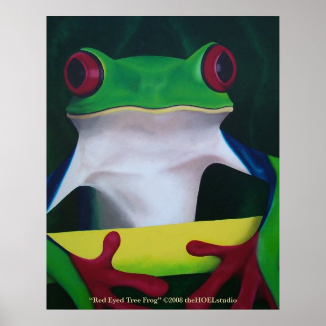 Red Eyed Träd Frog Poster (Framsidan)
