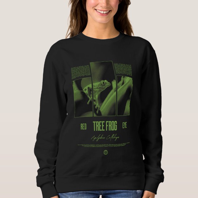 Red Eyed Träd Frog Rainforest Amphibian T Shirt (Framsida)