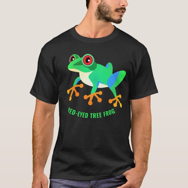Red-Eyed Träd Frog T Shirt (Framsida)