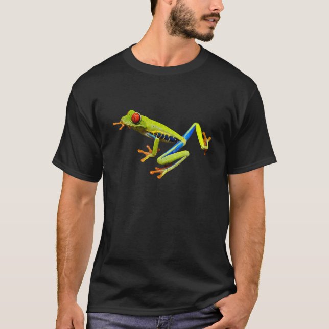 Red Eyed Träd Frog T Shirt (Framsida)