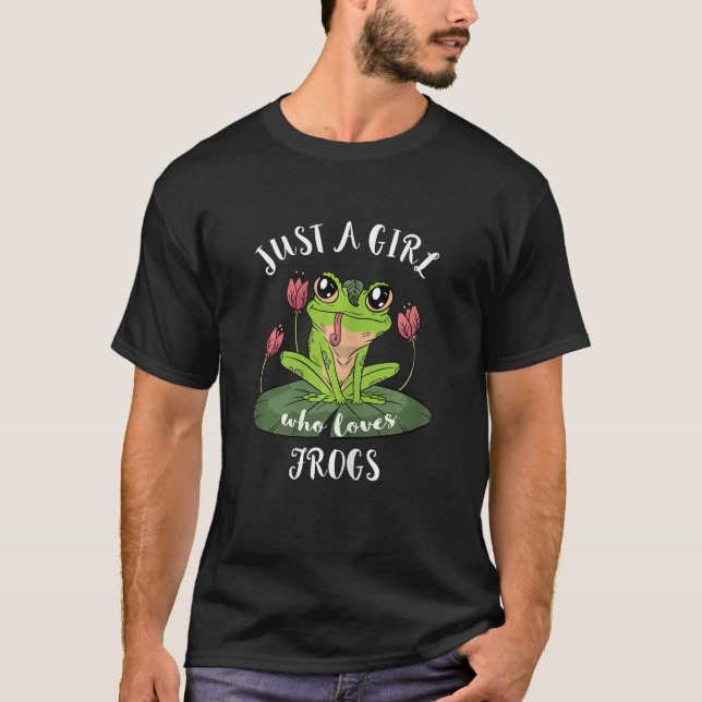 Red Eyed Tree Frog Just A Girl Who Love Rainforest T Shirt (Framsida)