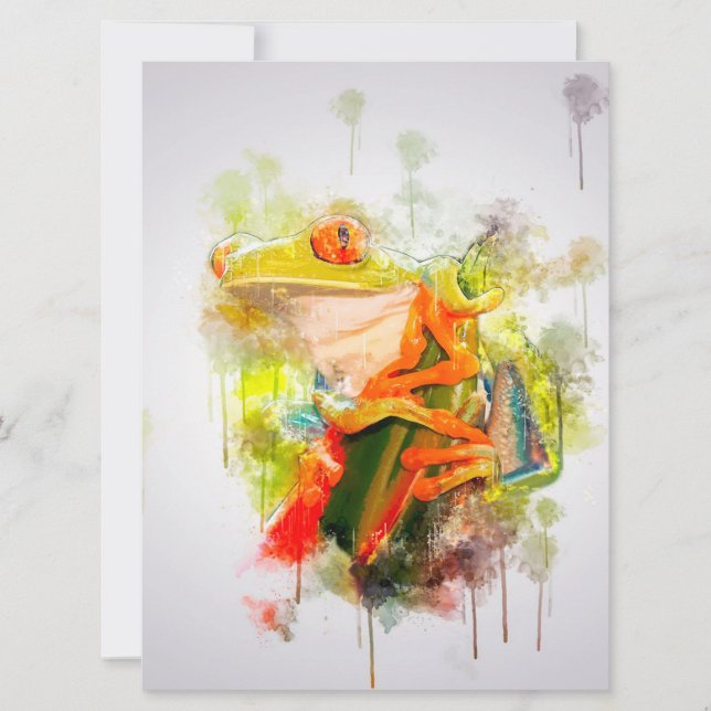Red Eyed Tree Frog Nature Funny Wild Animal Lover (Framsida)