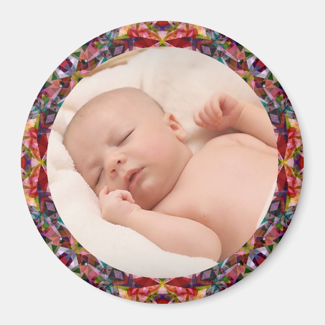 Red Fall Ram Flicka Grandparent's Gift Photo Magnet (Framsidan)