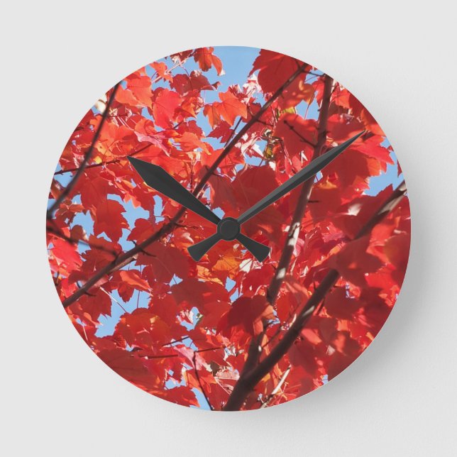 Red Fall Rund Klocka (Framsida)