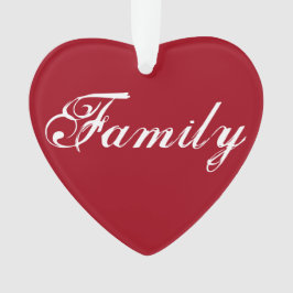 Red "Family" Heart Ornament