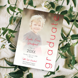 Red Fancy Vellum Overlay Effect Photo Inbjudningar
