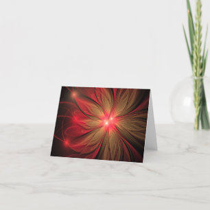 Red Fansy fractal Blommor Helgkort