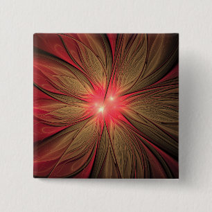 Red Fansy fractal Blommor Knapp