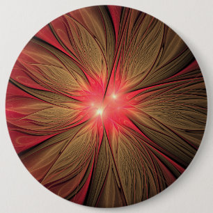 Red Fansy fractal Blommor Knapp