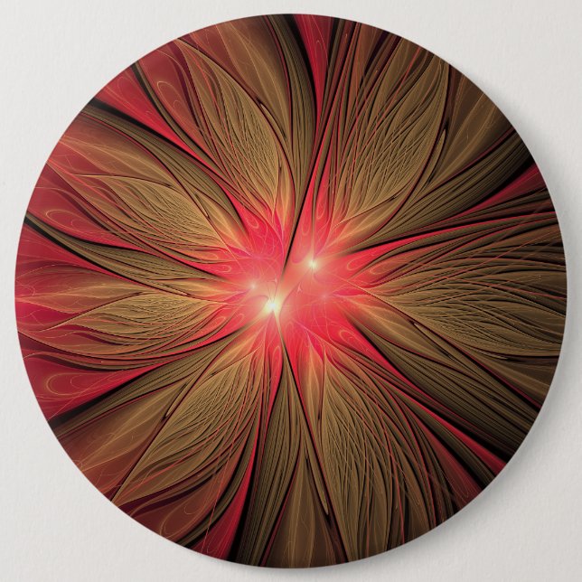 Red Fansy fractal Blommor Knapp (Framsida)