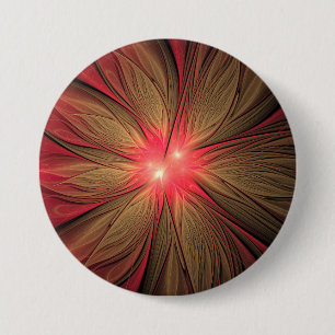 Red Fansy fractal Blommor Knapp