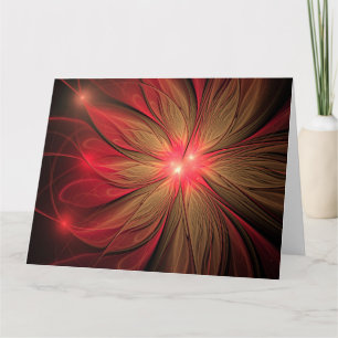 Red Fansy fractal Blommor Kort