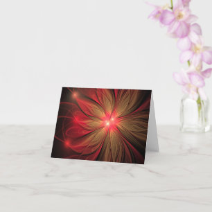 Red Fansy fractal Blommor Kort