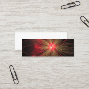 Red Fansy fractal Blommor Mini Visitkort