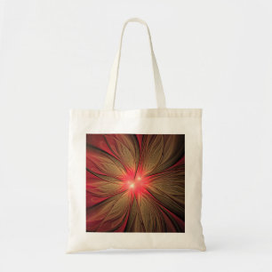 Red Fansy fractal Blommor Tygkasse