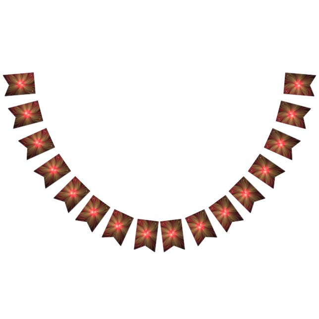 Red Fansy fractal Blommor Vimplar (Alla)