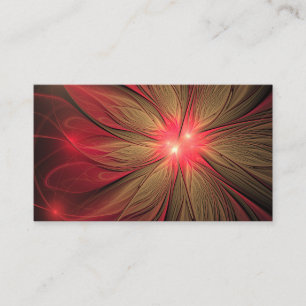 Red Fansy fractal Blommor Visitkort
