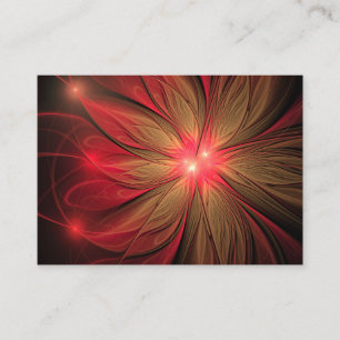 Red Fansy fractal Blommor Visitkort