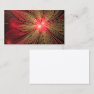 Red Fansy fractal Blommor Visitkort