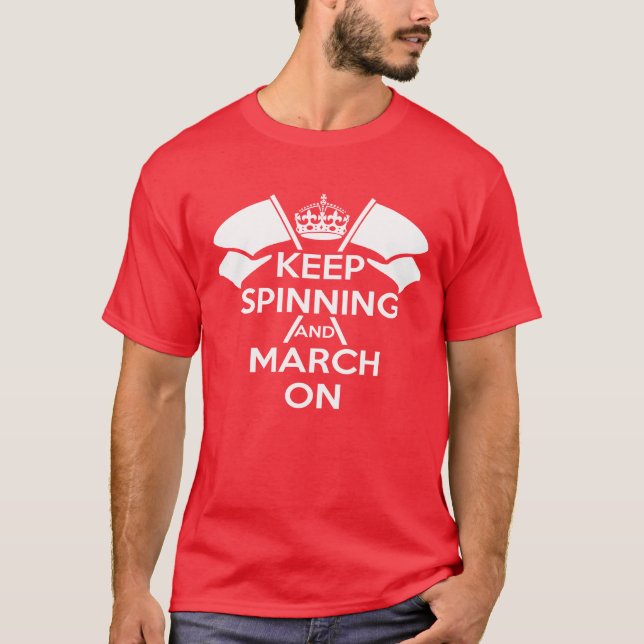 Red Färg Guard Behålla Lugn T-shirt (Framsida)