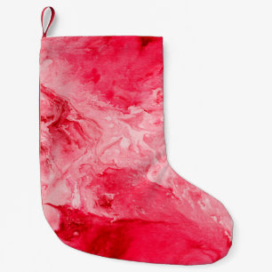 Red färg penseldrag liten julstrumpa