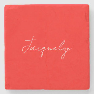 Red Färg Plain Elegant Modern minimalist Namn Stenunderlägg