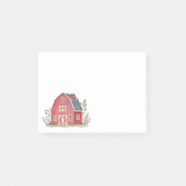 Red Farm Barnyard Modern Post-it Block
