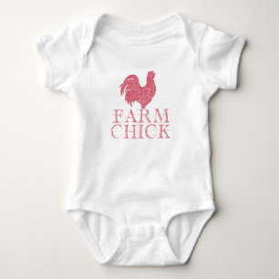Red Farm Chick med Tupp T Shirt